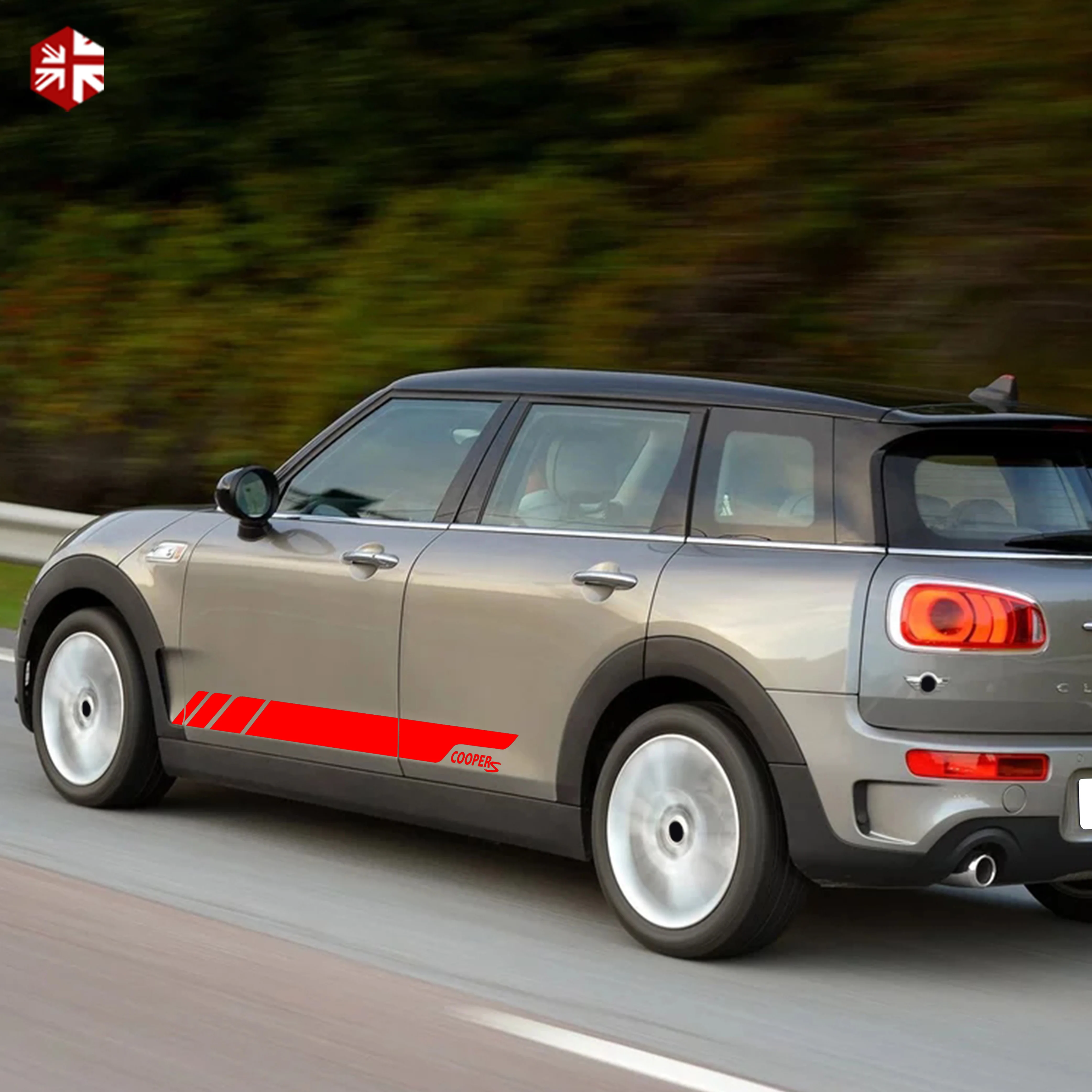 2 шт. автомобильный Стайлинг Cooper S графика виниловая наклейка гоночная дверь боковые полосы наклейка для MINI Cooper S Clubman F54 JCW аксессуары