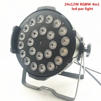 

8pcs 24x12W LED Par Light RGBWA 4in1 DMX Control Cast Aluminum Body led par Color Disco Lights Performing Party Bar Stage Lighti