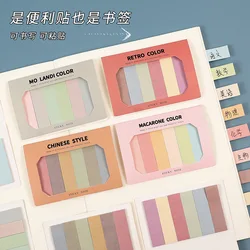 Étiquette autocollante pour Index Ins, étiquette autocollante pour Index de couleur Morandi, papier pour notes pouvant être écrit, les autocollants peuvent être collés N fois, fournitures de bureau 
