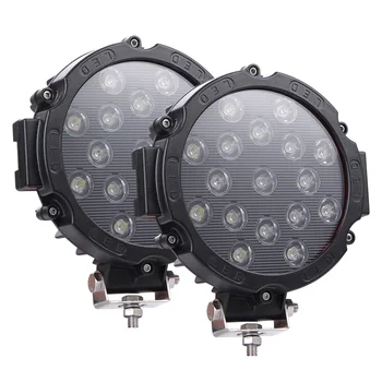 

9-30V Work light Lamp Bulbs 7 inch 51W Round Shape LED Spotlight Vehicle