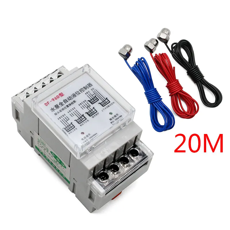 DF-96D D 20M Probe DF-96D D автоматический регулятор уровня воды переключатель 16A 220 В датчик обнаружения уровня жидкости Porbe водный насос контроль Лер контроль - Цвет: DF-96D D 20M Probe
