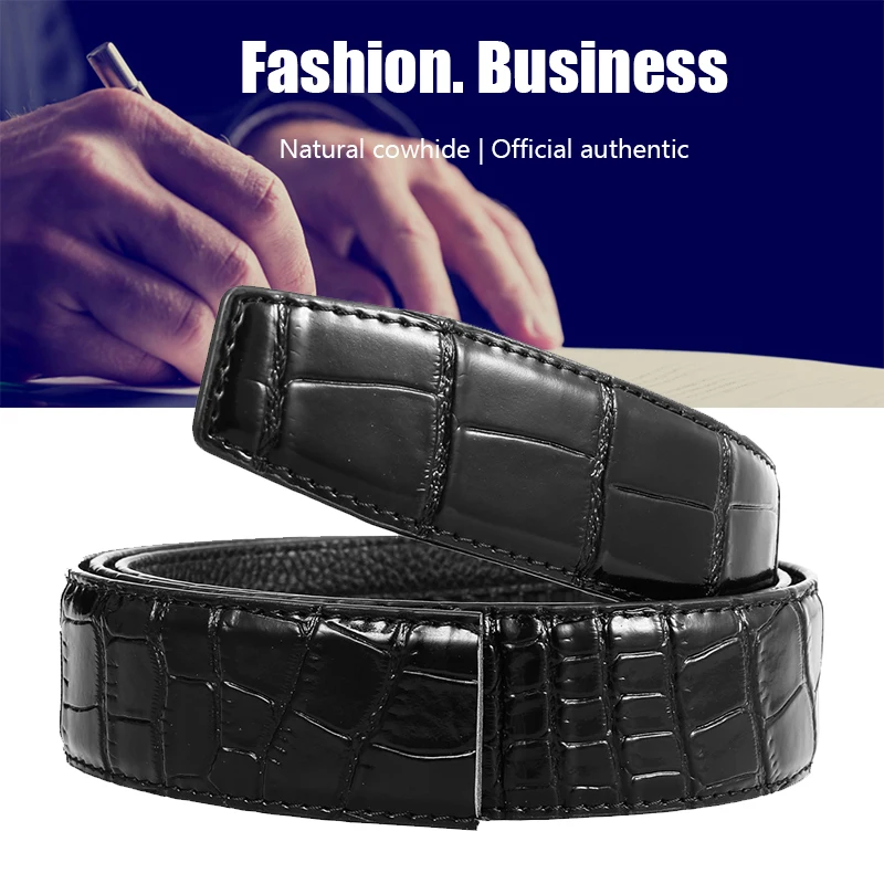 Vatlty 35mm Ledergürtel ohne Schnalle für Männer natürliches Rindsleder 130cm brauner Gürtel kein Loch Hosen gürtel Gürtel männliche Geschenke – Detail 1