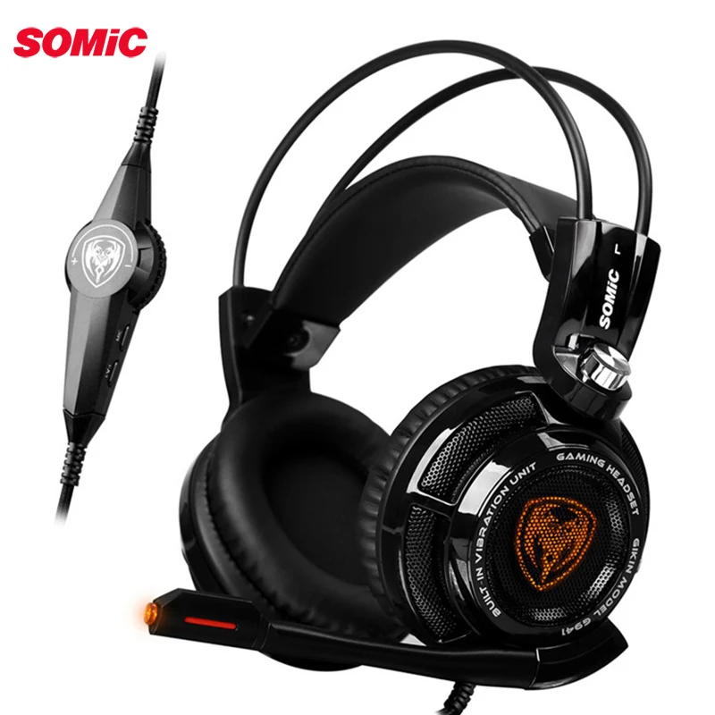 Игровые наушники SOMiC G941 USB виртуальная 7 1 Surround SVE интеллектуальная гарнитура с
