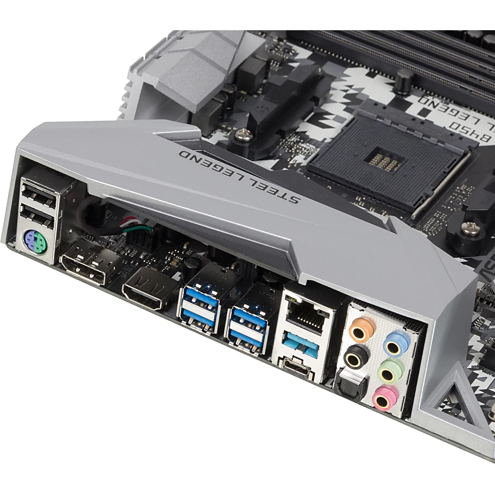 Материнская плата Asrock B450 STEEL LEGEND Soc-AM4 AMD B450 4xDDR4 ATX AC`97 8ch(7.1) GbLAN RAID+HDM