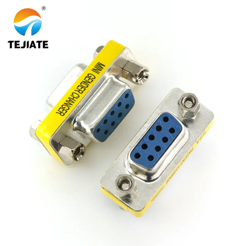 2Pcs Db9 9Pin Maschio A Maschio Mini Gender Changer Adapter Rs232 Seriale Del Connettore Femmina A Femmina Femmina A Maschio D-Sub Connettori