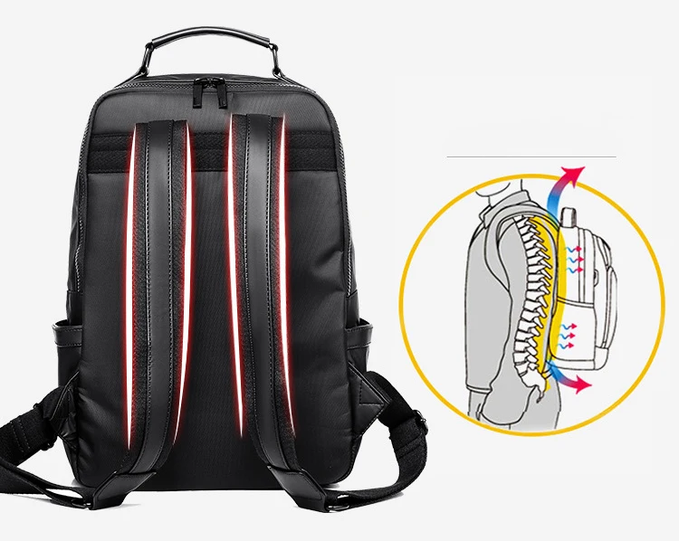 Волшебный Юнион, модный мужской рюкзак, Деловой, Противоугонный, ультратонкий, прочный, водонепроницаемый, студенческий рюкзак, 15,6 дюймов, рюкзак для ноутбука