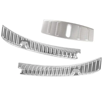 

Rear Trunk Bumper Frunk Bumper Protector Guard Stainless Steel Silver Alloy for Tesla Model 3(2Pcs)