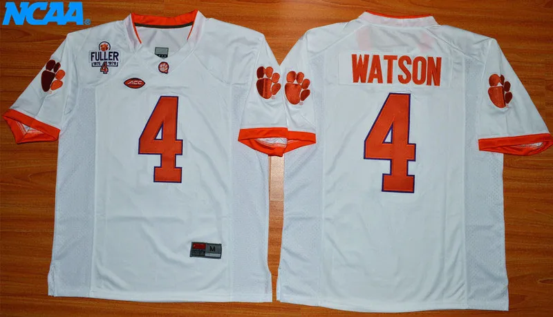 Новое поступление высокое качество NCAA Deshaun Watson#4 футболка колледжа Limited Майки S-XXXL - Цвет: 13