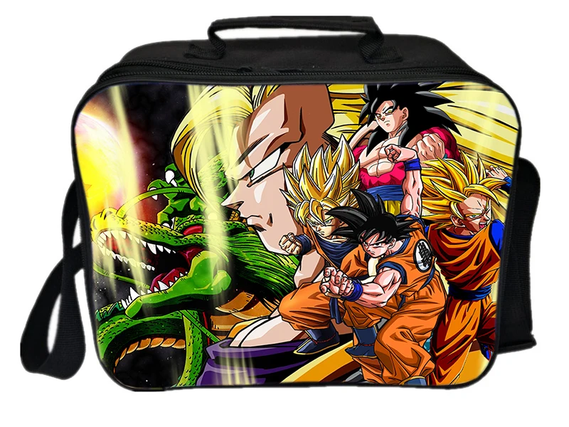 Dragon Ball Goku Lunch Bag Insulation Thermal Lunch Bag Fresh Keeping Ice Cooler Bag Vegeta Picnic Camping Shoulder Bag