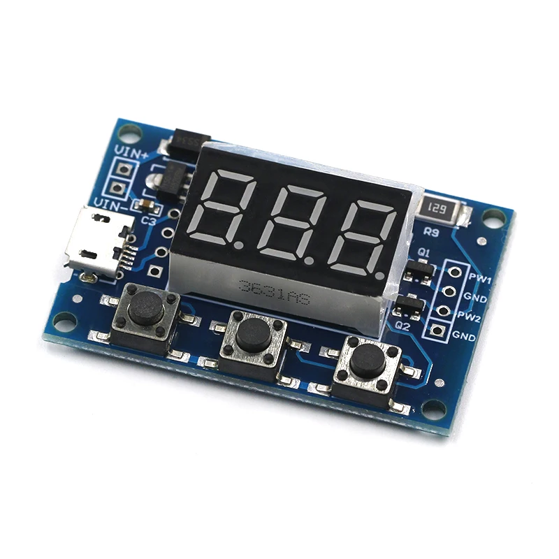 Micro USB DC 2CH Adjustable PWM Signal Generator Duty Cycle Pulse Frequency Module Digital LED Display Tube DC 5V 12V 24V DIY
