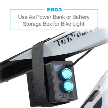 

House Battery Box Lamp Headlight Waterproof 6*18650 Black Bike bicycle