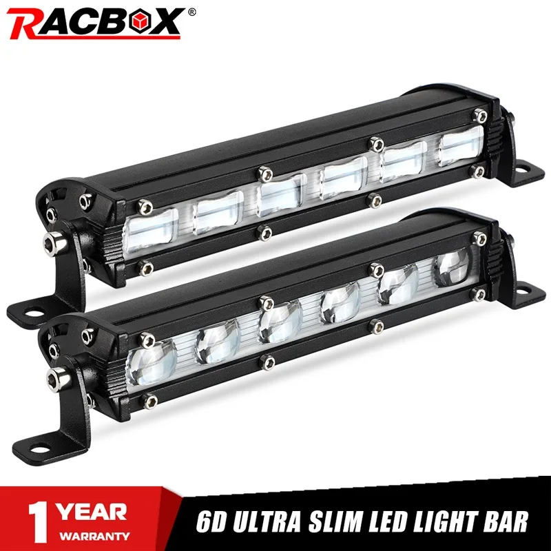 

7 inch 6D Lens Led Light Bar Offroad Led Bar for Tractor Truck Boat 4WD 4x4 ATV UTV UAZ 12V 24V Flood Spotlight Led Work Light