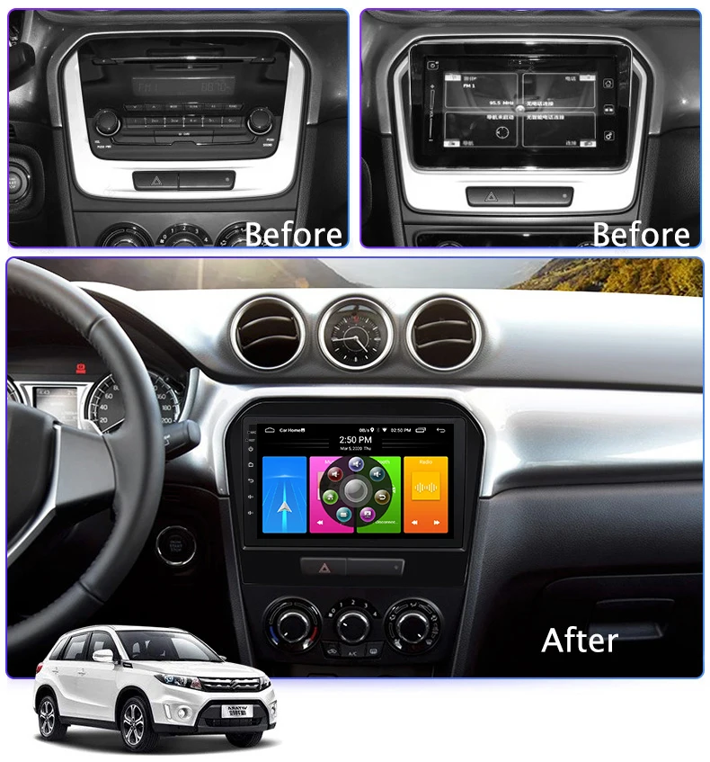 Автомагнитола на Android 10 0 с GPS навигацией для Suzuki Grand Vitara стерео | Отзывы и видеообзор