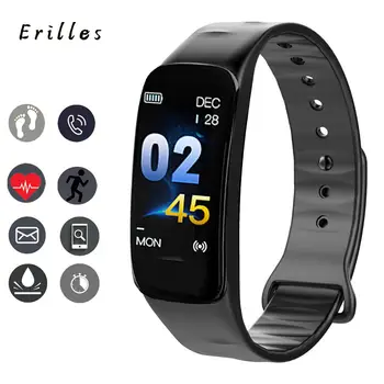

C1Plus Smart Bracelet Color Screen Blood Pressure Fitness Tracker Heart Rate Monitor Smart Band Sport for Android IOS