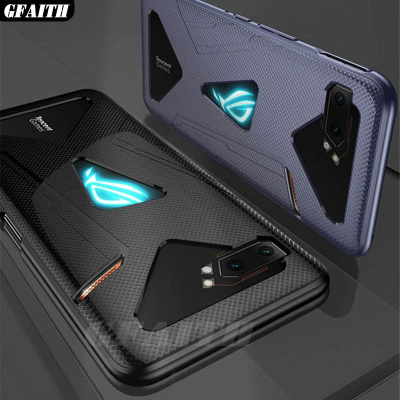 

GFAITH All Inclusive Soft Case for ASUS Rog Phone 2 Shockproof Cross Ultra-thin Design Heat Dissipation Case ASUS Rog 2 Cover
