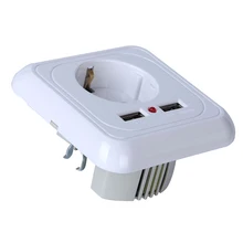 Немецкий(европейский) USB разъем(ток 2.4a) двойной USB зарядное устройство на стене адаптер для зарядки настенное зарядное устройство адаптер розетка стандарта евроcоюза Outle