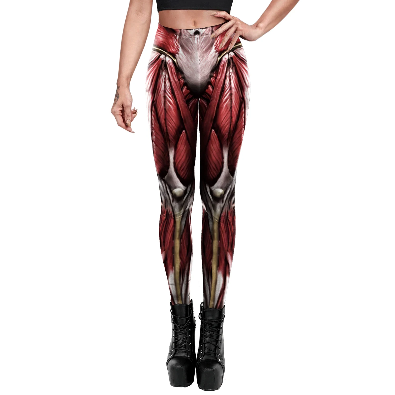 Zawaland Anime Women\'s Leggings Summer Slim Elastic Tights Pants Fashion muscle 3D Print Sports Fitness Trousers Casual Leggings