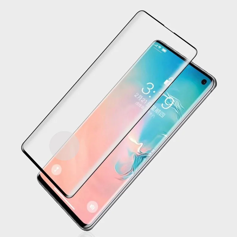 Для samsung Galaxy Note 10 Pro 3D полное покрытие из закаленного стекла Защитная пленка для экрана с отпечатком пальца сенсорный получить пленку камеры бесплатно - Цвет: Galaxy S10 Plus