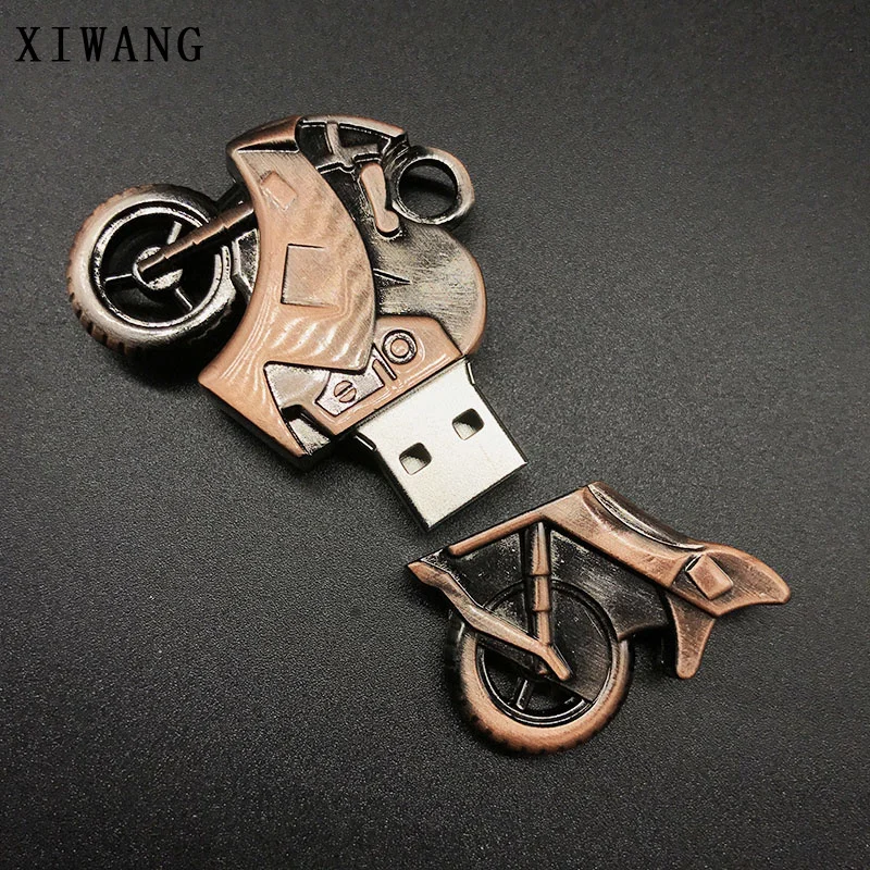 new creative usb flash drive 32gb memory usb 2.0 metal pen drive motorcycle usb stick 4gb 8gb 16gb 64gb pendrive gift wholesale