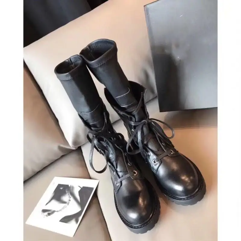 

Genuine Leather High Short Boots Woman Boots Boots Woman