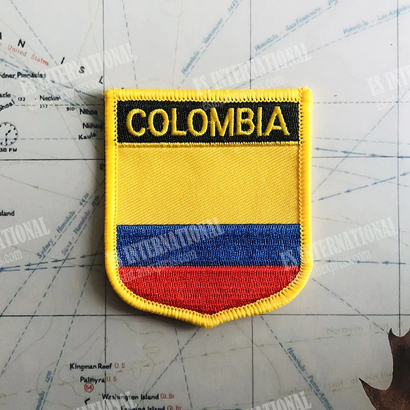 Patche &eacute;cusson Drapeau Colombie Patch Colombien Coudre Badge