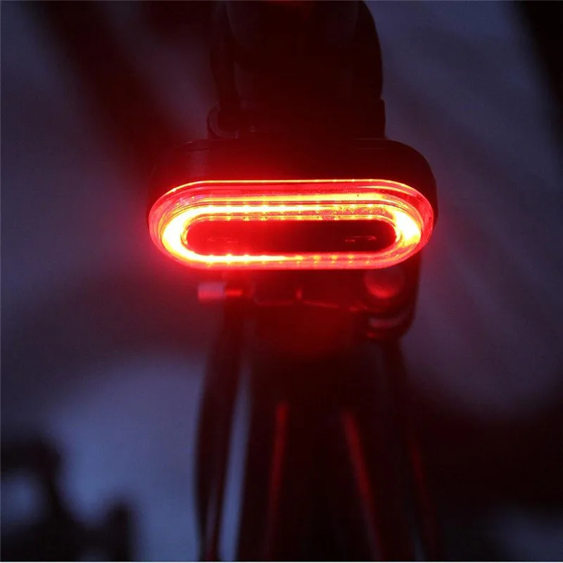 Смарт-Предупреждение света Зарядка через usb ночной езды на велосипеде мертвых горный велосипед 6 режимов Предупреждение светодиодная usb зарядка 360 Вращение рюкзак свет