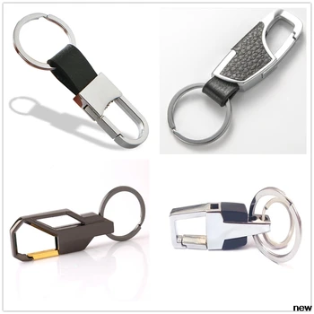 

leather Metal Car styling Key Ring Chain Keychain keyring for Ford Taurus Mondeo Galaxy Falcon Everest S-MAX Escort