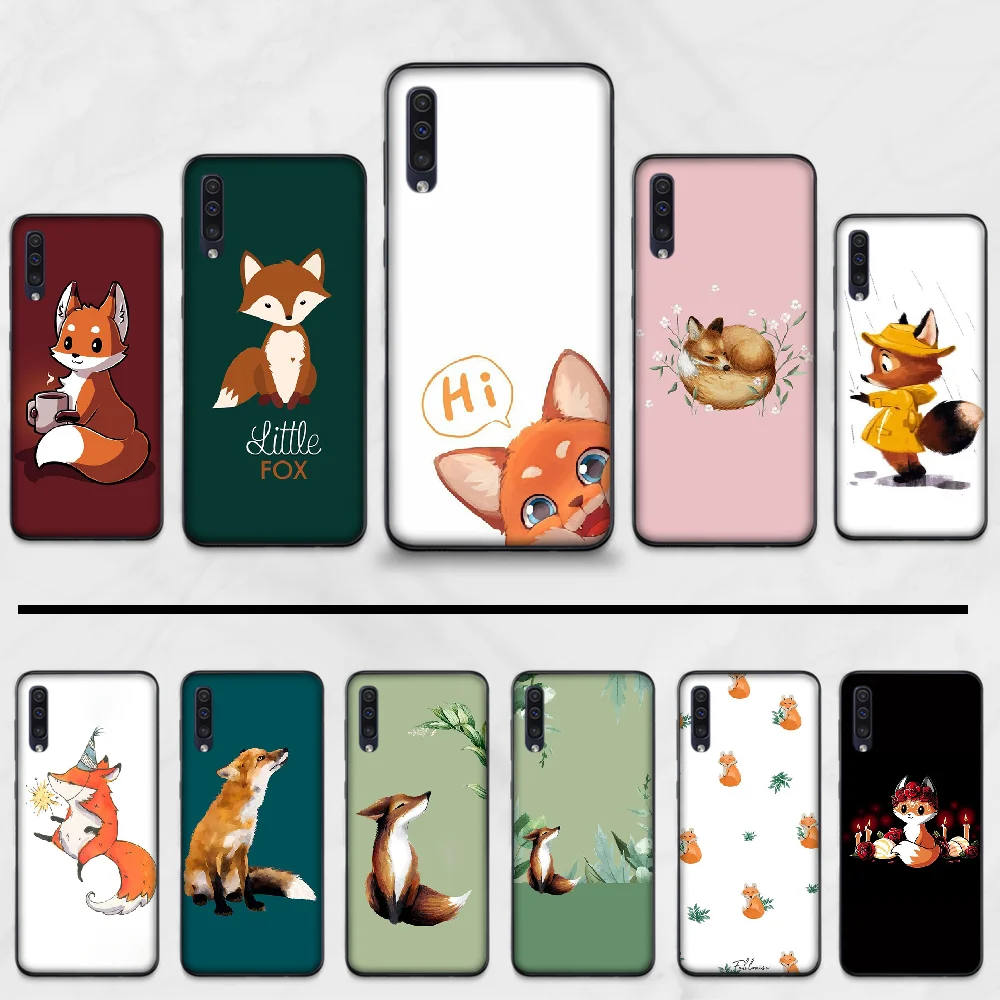 Милый мультяшный чехол с лисьим животным корпус для телефона Samsung Galaxy A 3 6 7 8 10 20 30 40