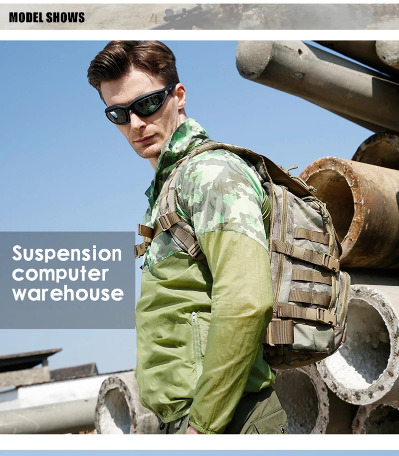 Molle Camo Тактический военный рюкзак армейский водонепроницаемый походный рюкзак дорожный Рюкзак Спорт на открытом воздухе альпинистская сумка