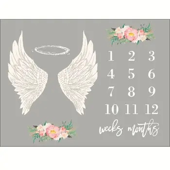 

Newborn Photo Blanket Baby Kids Milestone Monthly Background Cloth GXMB