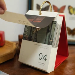 Calendrier de bureau de 2022 jours en papier coloré, mignon, créatif, planificateur quotidien, fournitures scolaires, 365 