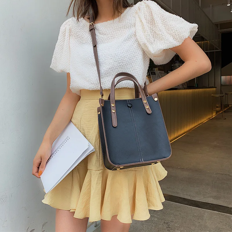 

Fashion Women's Shoulder Messenger Bag PU Leather Solid Zipper Bucket Crossbody Bags Luxury Handbags Women Bags Designer