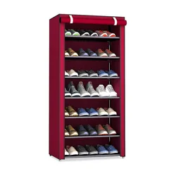 Bluedeer Zapatero de tela no tejida, organizador de armario para pasillo, soporte de 8 capas, montaje de zapatos, estante artesanal, muebles para el hogar