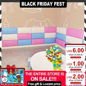 

Children's Anti-collision Bedside Soft Wall Pannel Kindergarten Baby Self-adhesive Living Room Decor TV Backdrop Wall Decor