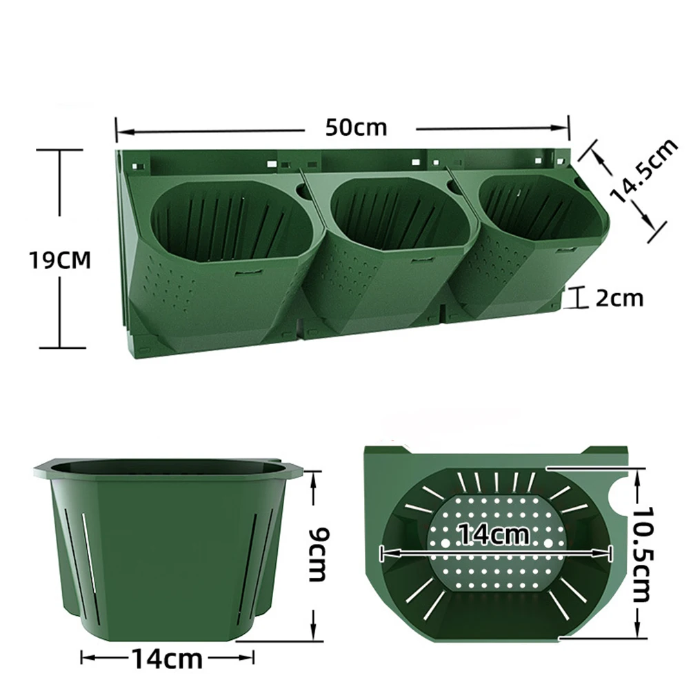 1 PC Garden Stackable Vertical Garden Pots Wall Planter Living Background For Office Outdoor Mall Indoor Living Hall Balcony