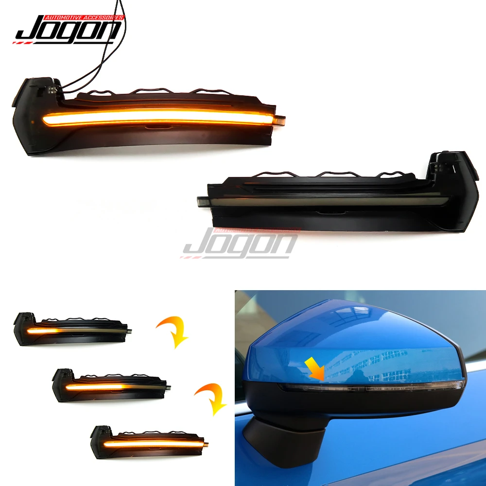 LED Dynamic Turn Signal Light Side Wing Rearview Mirror Indicator Sequential Blinker Lamp For AUDI A3 S3 8V 2013 - 2019