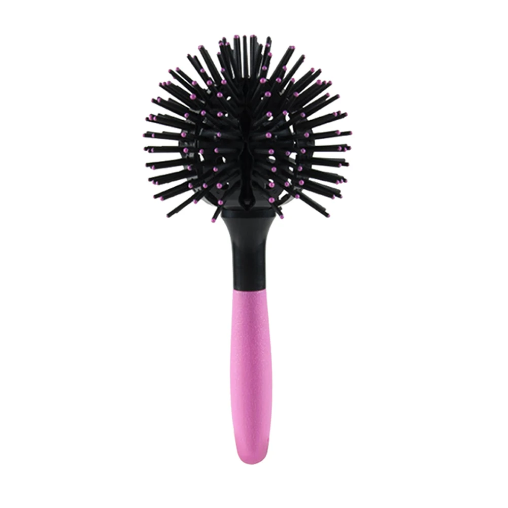 

3D Spherical Comb Hair Brush Bomb Curl Styling Salon Round Curling Tool Barber Accessories