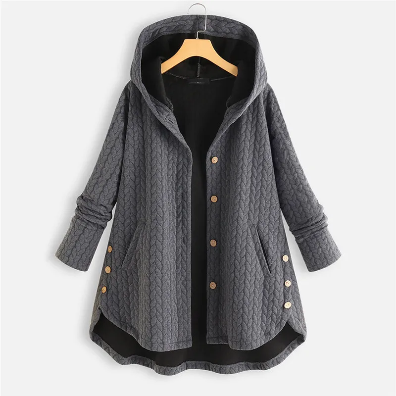 Ladies Long Jacket Coat Autumn Winter Casual Female Women Warm Thick Long Sleeve Hooded Sweater Outwear Hoody Overcoat Hoodies