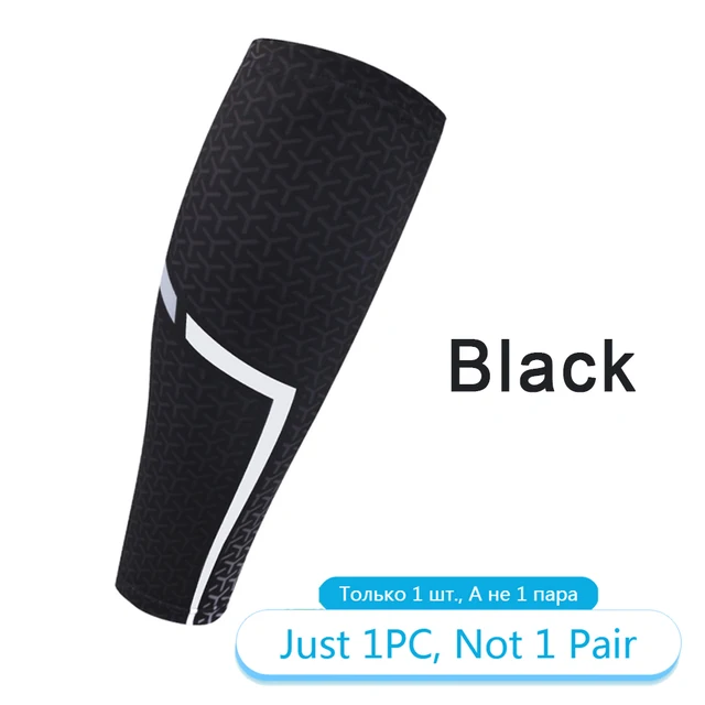 Tcare Sport Compression Calf Sleeves Leg Compression Sock Runners Shin Splint Varicose Vein Calf Pain Relief Calf Guards Running 1 Piece - Black