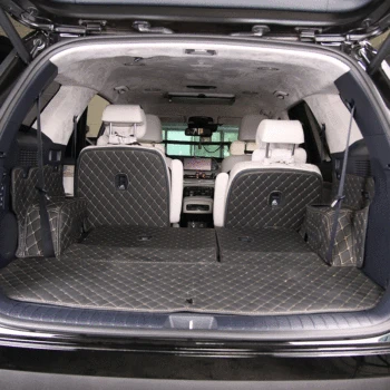 

Leather All Surrounded Car Trunk Mats Cargo Liner Backrest Mat Interior Styling Accessories For Hyundai Palisade 7 Seats 8 Seat