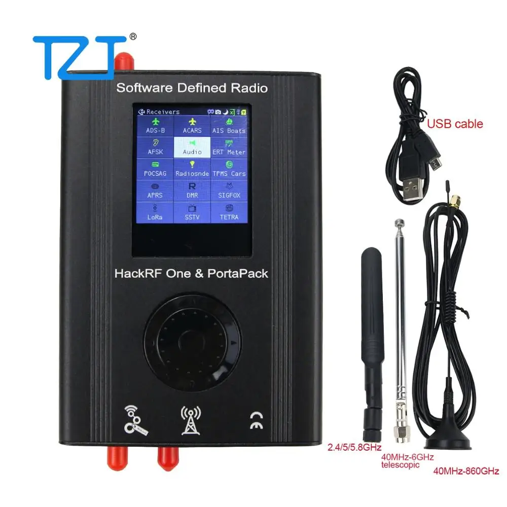 3.2inch PortaPack H2 HackRF 5pcs Antennas  Data