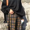 Woolen Winter Plus Size 3XL pleated plaid skirts Women Warm Vintage Long skirts Ladies Office Harajuku Midi skirts Streetwear ► Photo 2/6