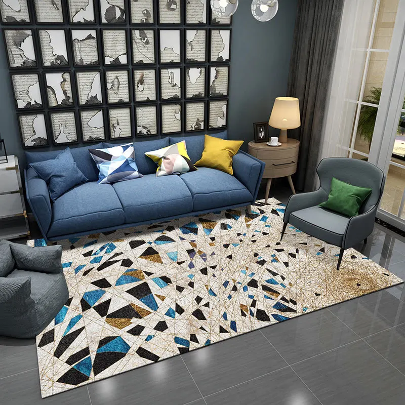 

Modern simple living room carpet Nordic geometric pattern floor mat home store display carpet