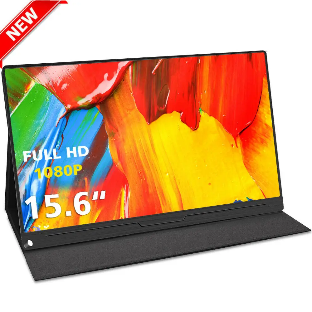 US $157.95 2020 NEW 156 inch FHD Ultra Slim HDR Portable Monitor IPS 1920x1080 IPS screen USB Type C HDMI display for PC laptop Ps4