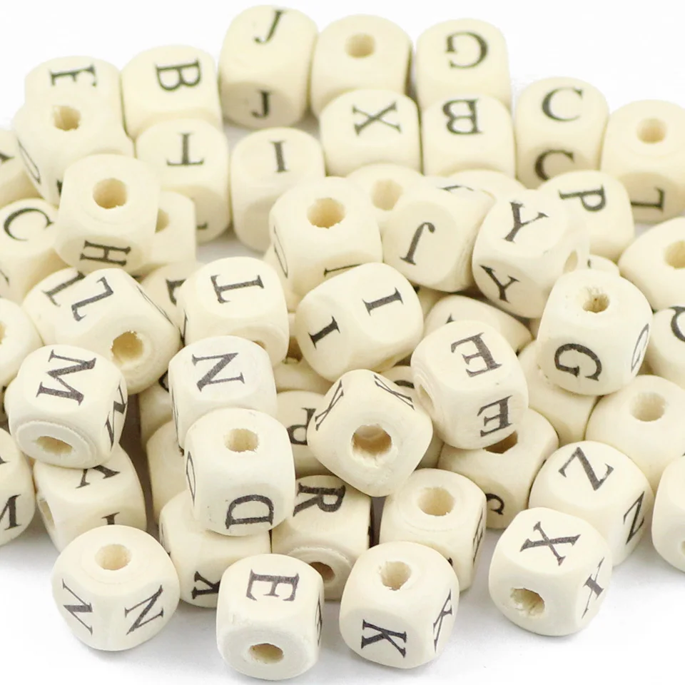 JHNBY-52pcs-10mm-Square-Wood-Beads-A-Z-Letters-Alphabet-Loose-Bead ...