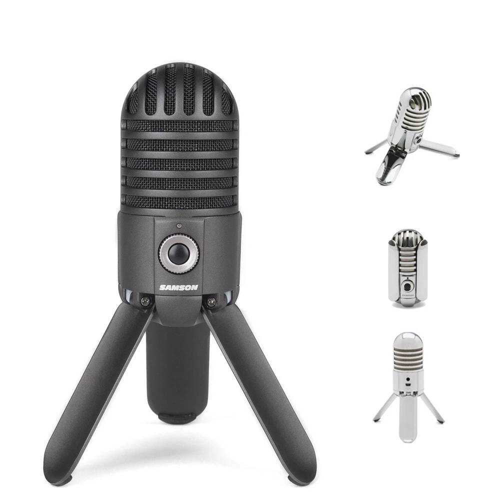 Original Samson Meteor Mic USB Studio Recording Condenser Microphone for Computer Home Studio Skype iChat Voice Recognition