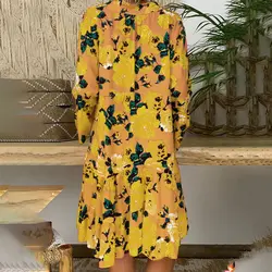 LASPERAL 2019 Трендовое Брендовое женское богемное винтажное платье в этническом стиле с галстуком-бабочкой осеннее платье с длинным рукавом
