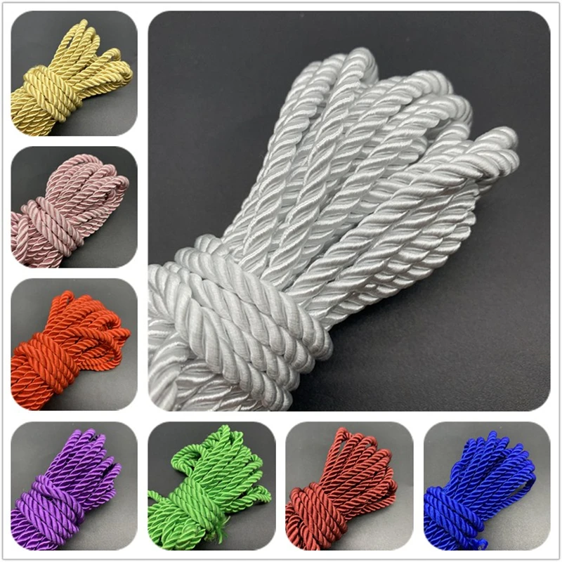 5yards/Lot 5mm 3-Strand Paracord Rope Polypropylene Rope Home Decoration Accessories For Bracelet Rustic Home Decor