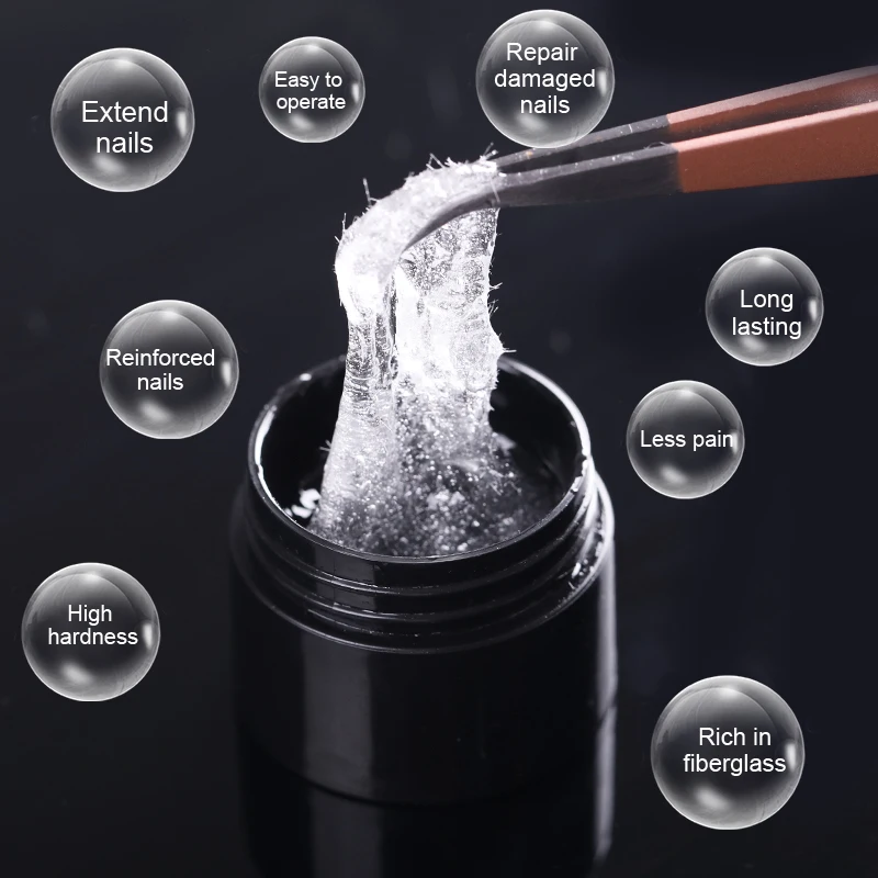 Ur Sugar 7 мл волоконный Гель-лак со стекловолокно для ногтей, набор нетканых шелков для акрилового наращивания, впитывающий УФ-Гель-лак DIY