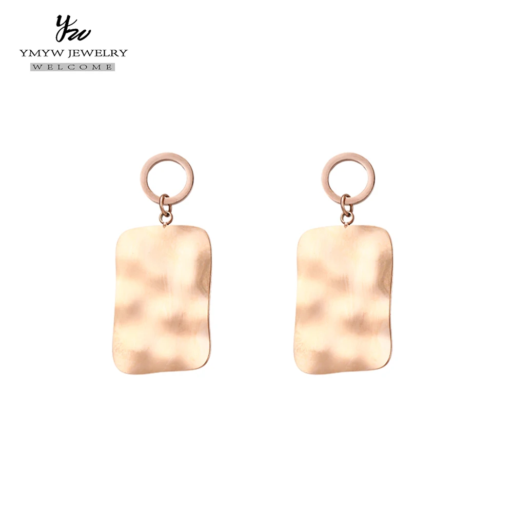 

YMYW 2019 Fashion Irregular Stainless Steel Geometric Metal Sequins Exaggerated Personality Temperament Earrings Female Jewelry